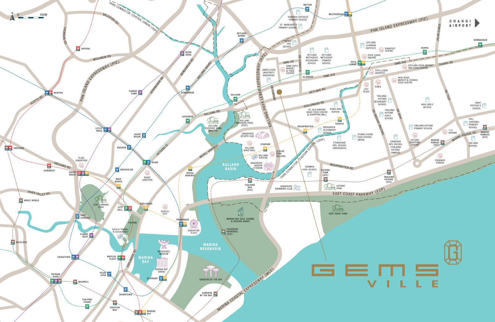 Location of Gems Ville